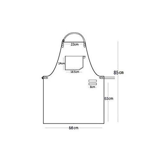 Delantal Hense de Amy Green para soldadores, para cocina, jardín, cerámica, manualidades, talleres, garaje con diseño de remaches y tela de lona (HSW-053)