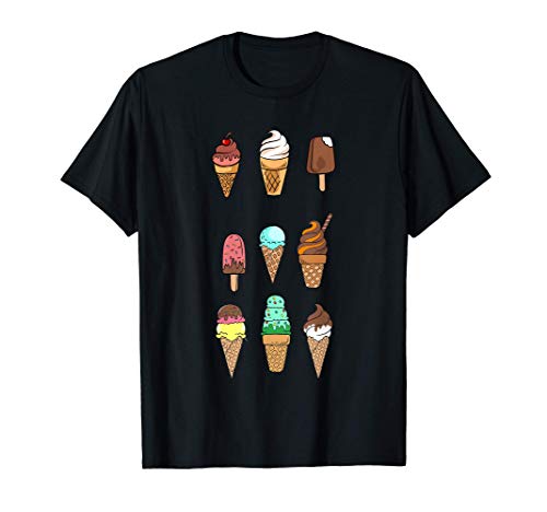 Deliciosos helados Waffle helados Diseño de hielo de agua Camiseta