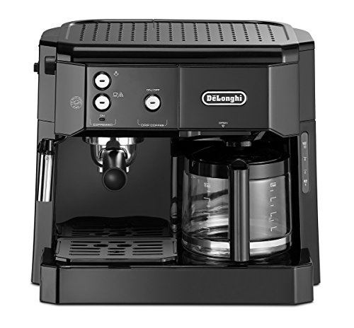 DeLonghi BCO 411.B Cafetera combinada, independiente, totalmente automática, 1750 W, 1L, Acero inoxidable, Negro