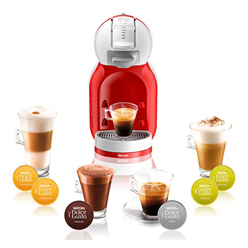 De'Longhi Dolce Gusto Mini Me EDG305.WR - Cafetera de cápsulas, 15 bares de presión, color blanco y rojo