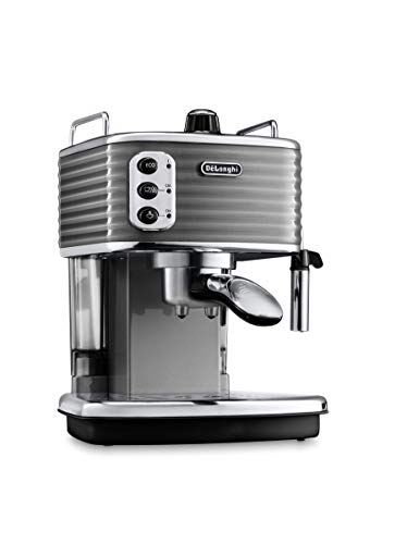 DeLonghi ECZ351.G Cafetera de goteo, Semi-automática, Independiente, 1.4 L, 15 bares, 2 tazas, acero inoxidable, gris