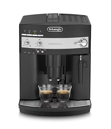 DeLonghi Magnifica ESAM3000B Maquina de Espresso, 1350 W, 1.8 Litros, Acero Inoxidable, Negro 36x38x29cm