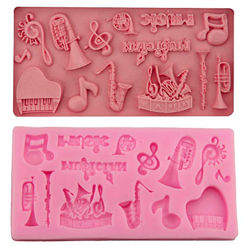 Demarkt Moldes de Horneado Reutilizables Molde de Pastel de Instrumento Musical Perfecto Para Que Hagas 11.2 * 5.6 * 0.8CM1PCS