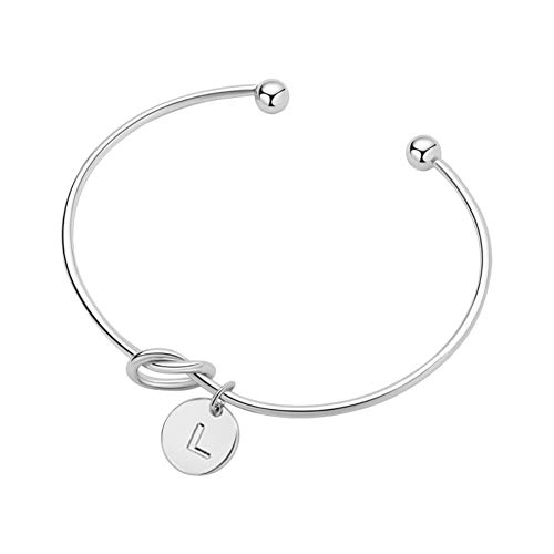 Demarkt Pulsera 26 Letras Minúsculas de Apertura Pulseras Mujer- Pulseras Plata Mujer Regalo de Joyeria Mujer 13PCS