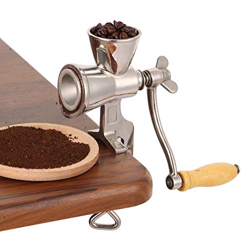 Dengofng Molinillo de café de manivela, Manual para el hogar Molinillo de Grano de maíz Tuercas Molino Molino de Trigo Molino de arroz de Grano de Acero Inoxidable Máquinas de molienda de harina con