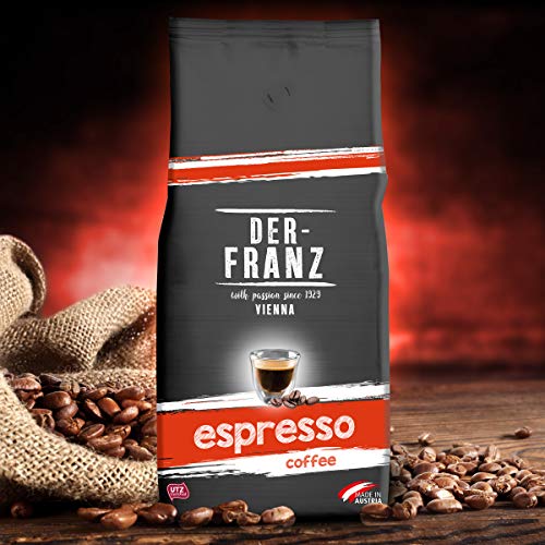 Der-Franz - Café Espresso con certificación UTZ, en grano, 1000 g