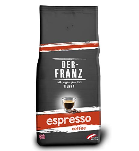 Der-Franz - Café Espresso con certificación UTZ, en grano, 1000 g