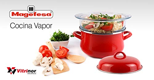 Desconocido Magefesa Cocina de Vapor, diámetro 24, Granate, 24 cm