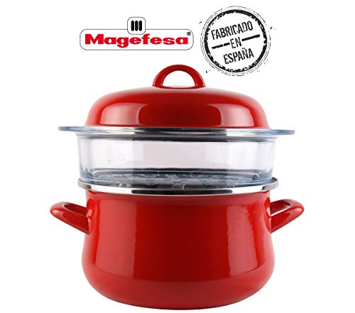 Desconocido Magefesa Cocina de Vapor, diámetro 24, Granate, 24 cm