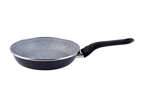 Desconocido Magefesa Dolomiti Sartén 24 cm de Acero esmaltado, Antiadherente Multicapa Efecto Piedra, Color Exterior. Apto para Todo Tipo de cocinas, incluida inducción, Gris Marengo