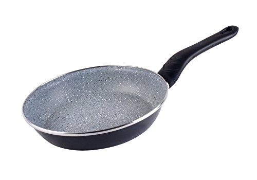 Desconocido Magefesa Dolomiti Sartén 24 cm de Acero esmaltado, Antiadherente Multicapa Efecto Piedra, Color Exterior. Apto para Todo Tipo de cocinas, incluida inducción, Gris Marengo