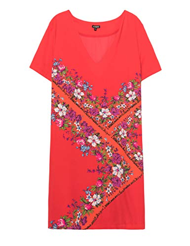 Desigual Dress DAMIS Vestido, Rojo (Rojo Clavel 3036), 44 para Mujer