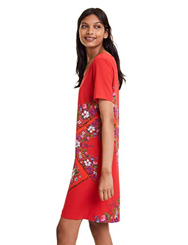 Desigual Dress DAMIS Vestido, Rojo (Rojo Clavel 3036), 44 para Mujer