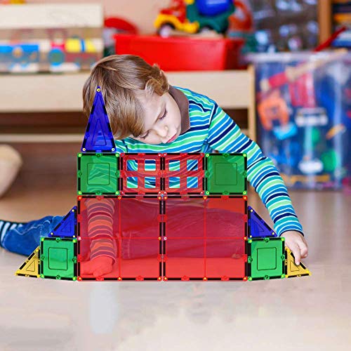 Desire Deluxe Kit Bloques de Construcción Magnéticos 3D para Niños y Niñas de 3 4 5 6 y 7 Años - Juguete Educativo con Figuras Geométricas para Desarrollar la Creatividad de Sus Pequeños - 47 Piezas