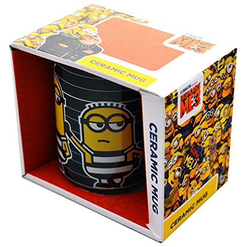 Despicable Me 3 - Taza de cerámica de Gru mi Villano Favorito (Talla Única) (Negro/Amarillo)