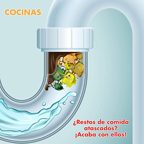 Destop Express - Desatascador para Tuberías Superconcentrado con sosa cáustica, formato gel - 1L