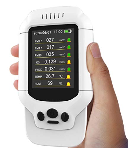 Detector Analizador Medidor ozono O3 03 y Calidad del Aire TVOX Laser PM2.5 PM1.0 PM10 AQI Index portátil Ozone