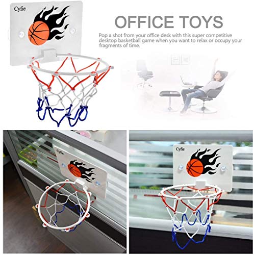 DEWEL Mini Canasta Baloncesto para niños Tablero de Pared de Baloncesto Juego de Oficina y casa,Canasta Baloncesto Infantil Incluyendo Inflador y Dos Pelotas