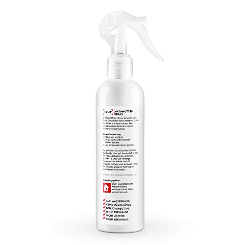 DFNT Spray antipolillas armarios l Insecticida para polillas l Antipolillas Alimentos y Ropa Biodegradable 250 ml l Alternativa a Trampa polillas