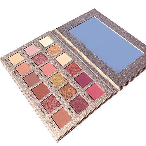 DGAFO Sombra de ojos de 18 colores con maquillaje de espejo paleta de belleza pigmento brillo mate Sombra de ojos rosa