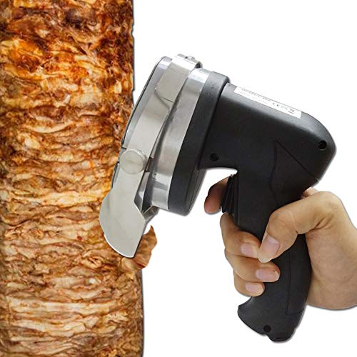 DGN Eléctrico Kebab Slicer, 3,93 Pulgadas de la lámina 2800 RPM Cuchillo Kebab eléctrico, de Acero de Alta Resistencia, Mango ergonómico, Cuchillo Kebab Comercial con 2 Hojas