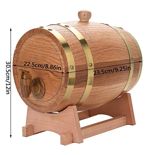 DGTRHTED Oak Barrel - Vintage Wood Oak Wood Wood Barrel para Cerveza Whiskey Rum Port, Oak Envejecimiento Barrel (tamaño : 3L)