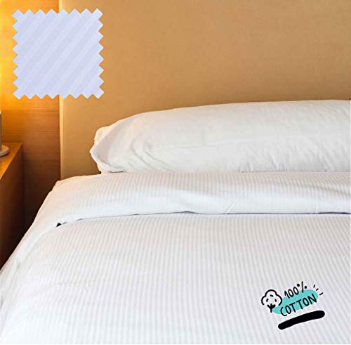 DHestia Hostelería - Juego Sábanas Hotel Cutí Blancas 100% Algodón. Encimera, Bajera, Fundas Almohada. (Cama 180 x 190/200 cm)