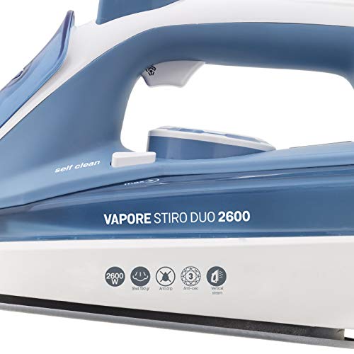 Di4 Stiro Duo 2600 Plancha de vapor, W, 0.28 litros, Plástico, Azul, Blanco