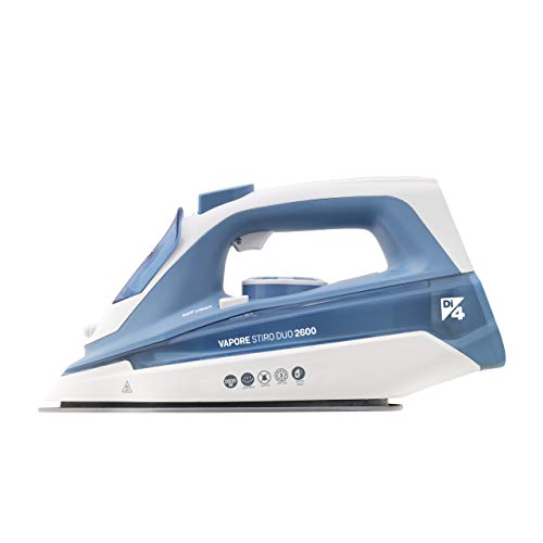 Di4 Stiro Duo 2600 Plancha de vapor, W, 0.28 litros, Plástico, Azul, Blanco