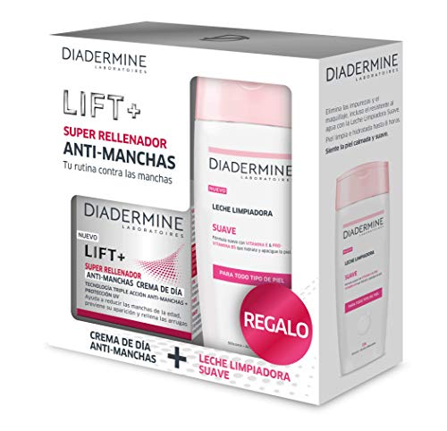 Diadermine - Pack Lift+ Super Rellenador Anti-Manchas - Crema de Día 50 ml + Leche Limpiadora Suave