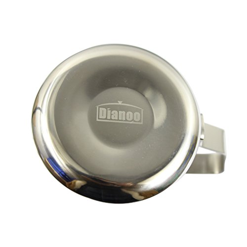 Dianoo Jarra De Espuma De Leche Acero Inoxidable Jarra Humeante Arte Latte Taza De Espuma Para El Café Capuchino Espresso Con Termometro 600ML