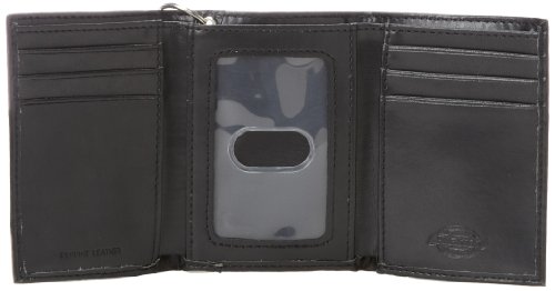 Dickies - Cartera de Cadena Triple para Hombre, Alta Seguridad con Ventana de identificación y Bolsillos para Tarjetas de crédito Negro Negro ( Taille Unique