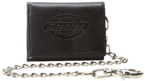 Dickies - Cartera de Cadena Triple para Hombre, Alta Seguridad con Ventana de identificación y Bolsillos para Tarjetas de crédito Negro Negro ( Taille Unique