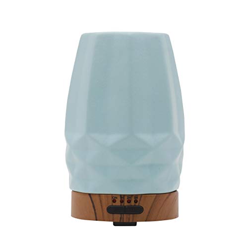 Difusor de aromas Deco Stone, Humidificador Ultrasónico y Difusor de Aromas, Temporizador horario, Cerámico alta resistencia, Función aromaterapia, Ultrasilencioso