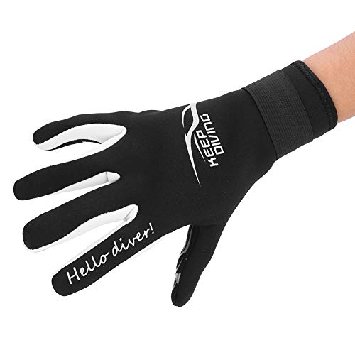 Dilwe Guantes de Buceo de Neopreno, Accesorios de Deportes acuáticos de Guantes de natación cálidos de 2 mm(S-Negro)