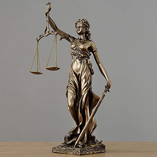 Diosa De La Justicia Estatua Adornos Mitologia Griega Arte Escultura Resina Figurín, El Mejor Inicio Oficina Regalo Decoración,Latón