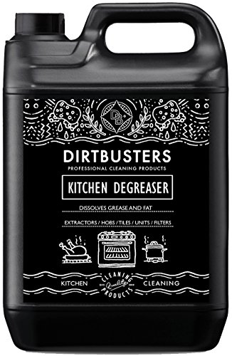 Dirtbusters cocina desengrasante concentrado 5 litros solución de limpieza desengrasante de cocina profesional para uso en extractores filtros