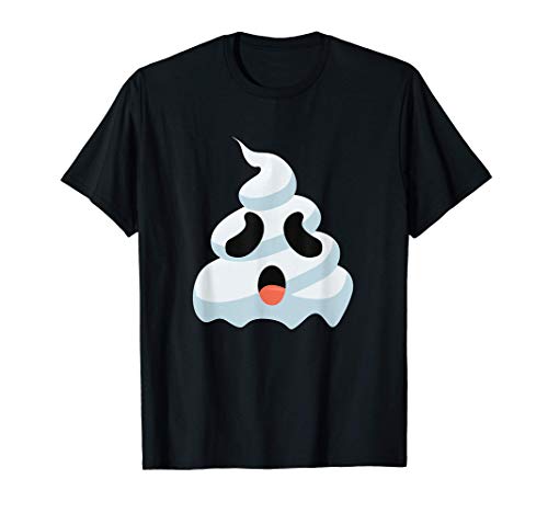 Disfraz de fantasma de caca divertido Emoji de Halloween Camiseta