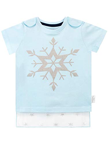 Disney Camiseta con Capa de Manga Corta para niñas El Reino del Hielo Frozen Azul 2-3 Años