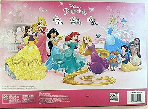 Disney COS1312433 Princesa pequeña 8 muñecas colección Sparkling Estilos Set con Clip-on Vestidos