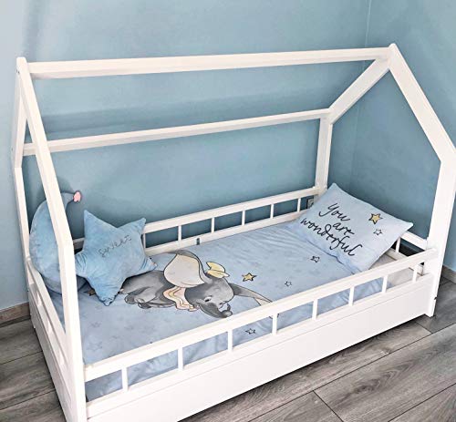 Disney Dumbo - Juego de cama para bebé, mullido azul Ropa de cama. Talla:100 x 135 cm