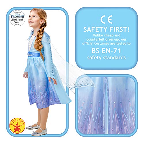 Disney, Elsa Travel Frozen2 Classic - Disfraz de Elsa Travel, Multicolor, M (5-6 años)