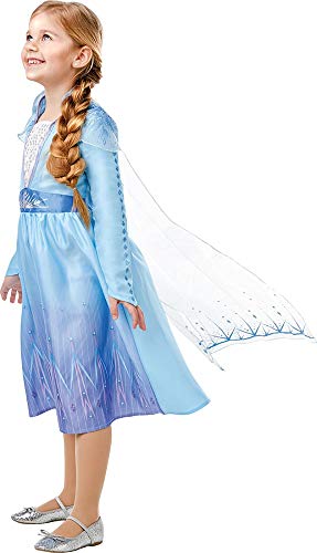 Disney, Elsa Travel Frozen2 Classic - Disfraz de Elsa Travel, Multicolor, M (5-6 años)