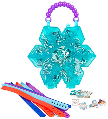 Disney Frozen 2 Juego para Crear Tus Propias Pulseras El Reino del Hielo Anna Elsa, Kit de Manualidades Niña Colgantes de Alfabeto, Incluye Abalorios Hilos para Hacer Pulseras, Regalo para Niñas