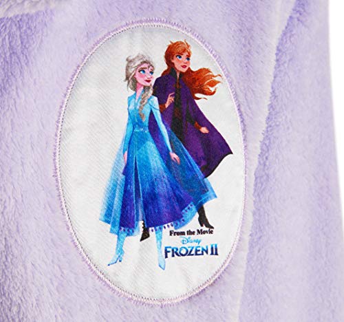 Disney Frozen - Albornoz mullido con capucha para niñas y niños, diseño de Anna y Elsa, para niños de 3 a 14 años