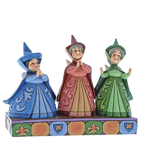 Disney Invitados Reales-Figurina de Las Hadas Flora, Fauna y Serena, Resina, Multicolor, 6.00x15.00x7.00 cm