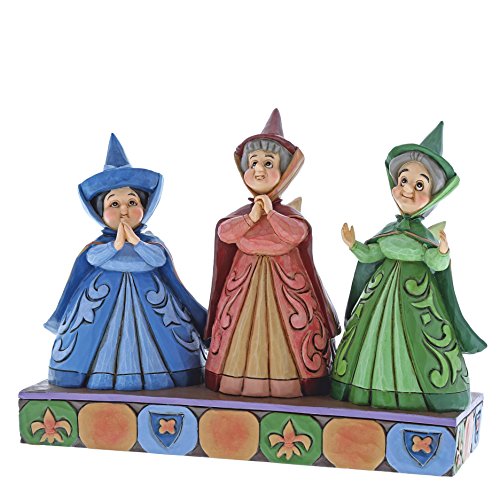 Disney Invitados Reales-Figurina de Las Hadas Flora, Fauna y Serena, Resina, Multicolor, 6.00x15.00x7.00 cm