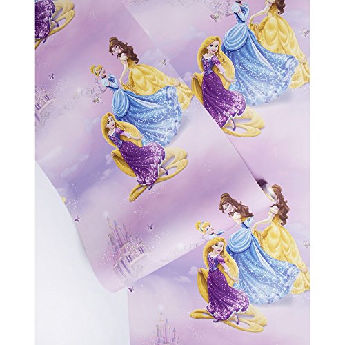 Disney - Papel pintado para pared, diseño de princesas Disney