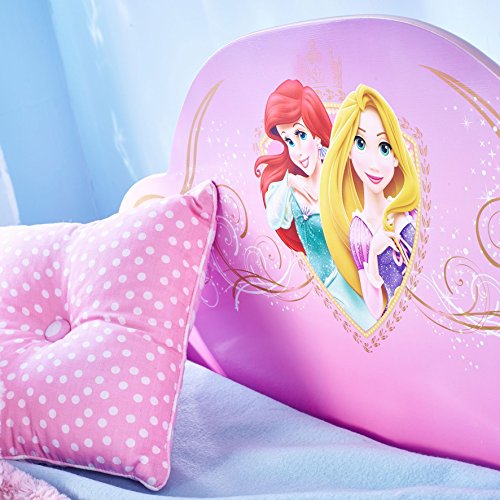 Disney Princesas Infantil con Espacio de Almacenamiento Debajo de la Cama, Madera, Rosa, 63.00x77.00x143.00 cm