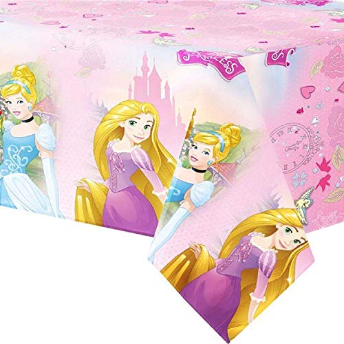 Disney Princess Party Supplies - Juego Completo de vajilla para Fiesta de cumpleaños para niñas 16 Invitados - Disney Princess Plates Copas Servilletas Mantel